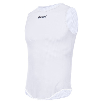 Funkčné tričko bez rukávov SANTINI Lieve White - M