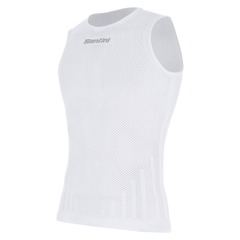 Funkčné tričko bez rukávov SANTINI Rete White - M