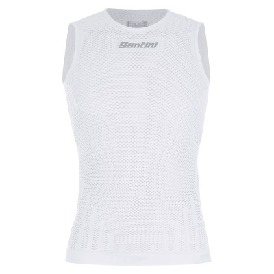 Funkčné tričko bez rukávov SANTINI Rete White - M