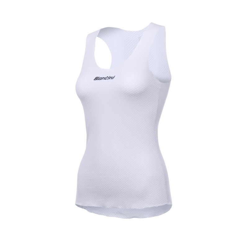 Funkčné tričko bez rukávov SANTINI Lieve White - XS
