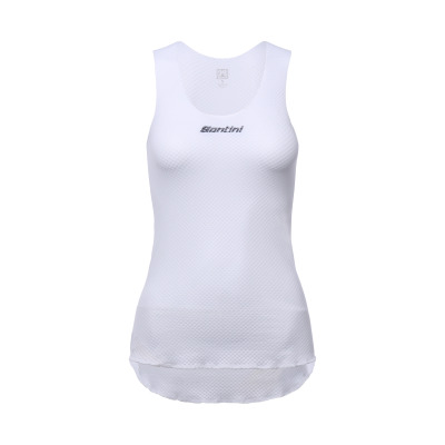 Funkčné tričko bez rukávov SANTINI Lieve White - XS