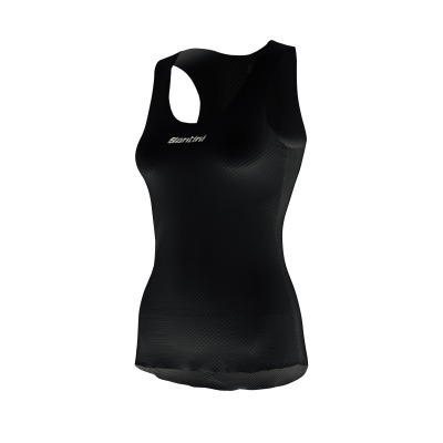 Funkčné tričko bez rukávov SANTINI Dry Lady Black - XS