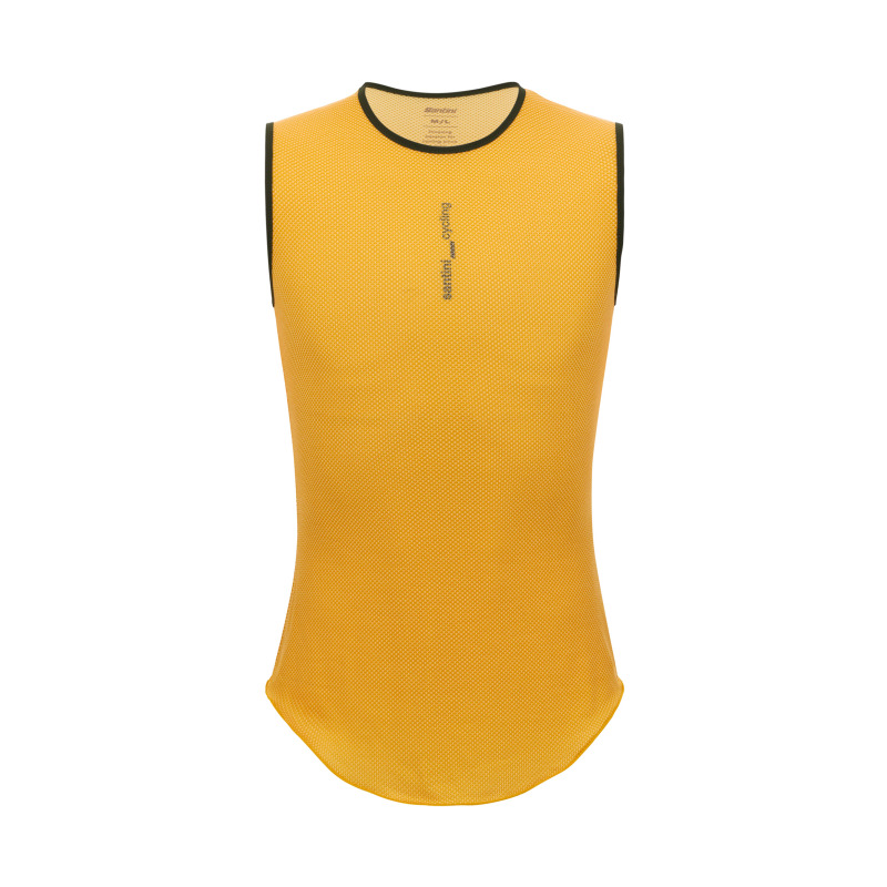 Funkční triko bez rukávů SANTINI Delta Yellow