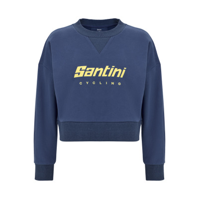 Krátká dámská mikina SANTINI Brand Blue