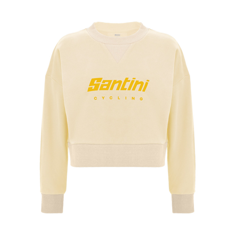 Krátká dámská mikina SANTINI Brand Cream