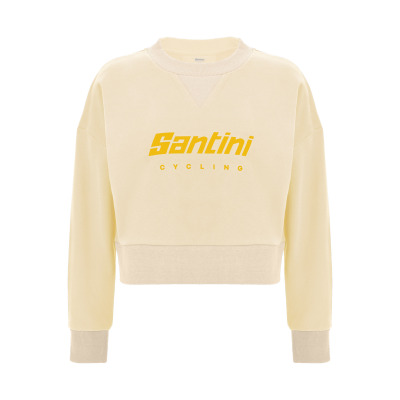 Krátká dámská mikina SANTINI Brand Cream
