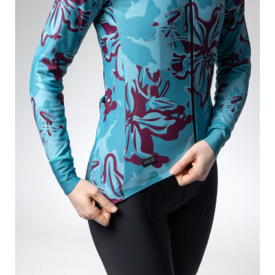 Zateplený cyklistický dres ALÉ dámský PR-E FLOWER