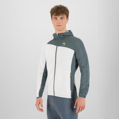 Karpos AVERAU FULL-ZIP mikina s kapucňou bright white/dark slate