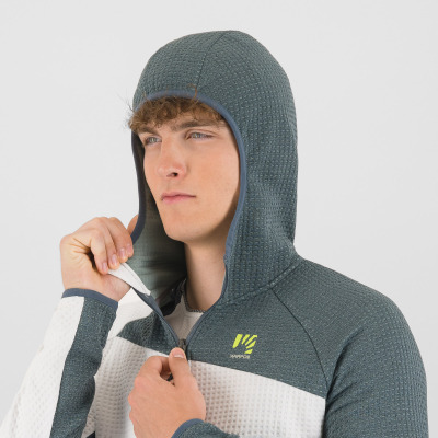 Karpos AVERAU FULL-ZIP mikina s kapucňou bright white/dark slate