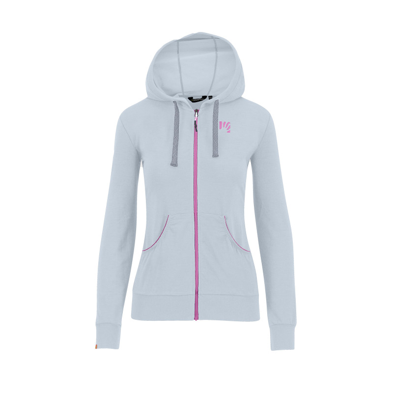 Karpos COPPOLO MERINO dámska FULL ZIP mikina s kapucňou mist/bloom