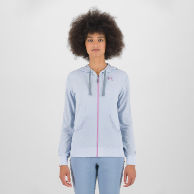 Karpos COPPOLO MERINO dámska FULL ZIP mikina s kapucňou mist/bloom
