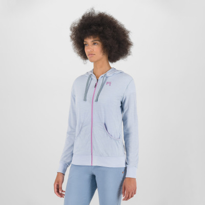 Karpos COPPOLO MERINO dámska FULL ZIP mikina s kapucňou mist/bloom