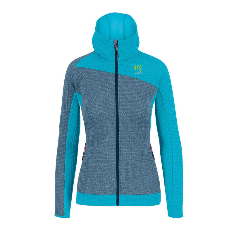 Karpos AVERAU dámska FULL-ZIP mikina s kapucňou windw.blue/bachelor b.