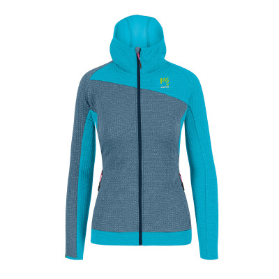 Karpos AVERAU dámska FULL-ZIP mikina s kapucňou windw.blue/bachelor b.