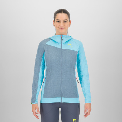 Karpos AVERAU dámska FULL-ZIP mikina s kapucňou windw.blue/bachelor b.