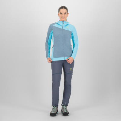 Karpos AVERAU dámska FULL-ZIP mikina s kapucňou windw.blue/bachelor b.