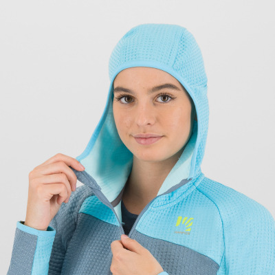 Karpos AVERAU dámska FULL-ZIP mikina s kapucňou windw.blue/bachelor b.