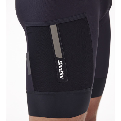 Kraťasy s trakmi SANTINI Gravel Black