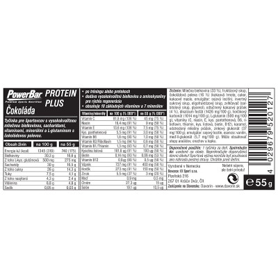 PowerBar ProteinPlus 30% tyčinka 55g Čokoláda