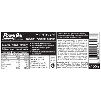 PowerBar ProteinPlus 30% tyčinka 55g Karamel-Vanilka