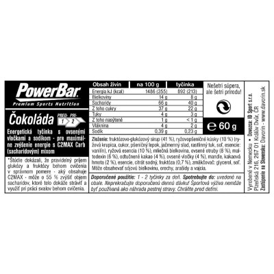 PowerBar Energize tyčinka 55g Čokoláda